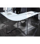 Bureau d'angle en verre blanc
