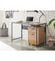 Bureau rectangulaire 120 cm avec caisson