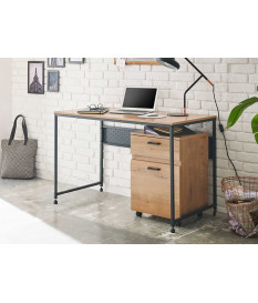 Bureau rectangulaire 120 cm avec caisson