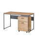 Bureau rectangulaire 120 cm avec caisson