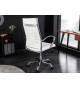Fauteuil de bureau simili cuir blanc