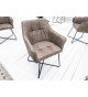 Lot de 2 fauteuils en microfibre taupe