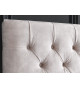 Lit style moderne baroque en velours champagne