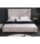 Lit style moderne baroque en velours champagne