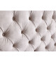 Lit style moderne baroque en velours champagne