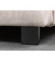 Lit style moderne baroque en velours champagne