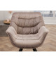 Fauteuils moderne en velours grège