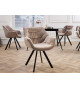 Fauteuils moderne en velours grège