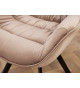 Fauteuils moderne en velours grège