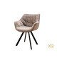 Fauteuils moderne en velours grège