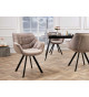 Fauteuils moderne en velours grège