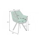 Chaises en velours vert émeraude