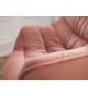 Fauteuils en velours vieux rose
