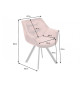 Fauteuils en velours vieux rose