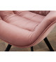 Fauteuils en velours vieux rose
