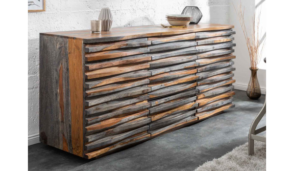 Buffet en bois de sesham fumé