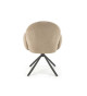 2 Fauteuils pivotants tissu teddy