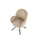 2 Fauteuils pivotants tissu teddy