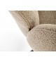2 Fauteuils pivotants tissu teddy