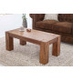 Table basse rectangulaire en sesham 100 cm