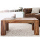 Table basse rectangulaire en sesham 100 cm