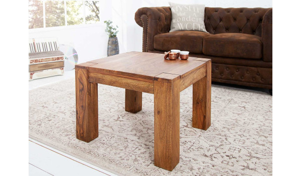 Table basse carrée rétro moderne en sesham