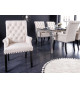 Fauteuils style baroque beige et noir