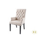 Fauteuils style baroque beige et noir
