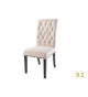 Chaises style moderne baroque beige et noir