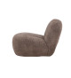 Fauteuil design tissu brun