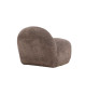 Fauteuil design tissu brun