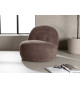 Fauteuil design tissu brun