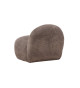 Fauteuil design tissu brun