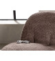 Fauteuil design tissu brun
