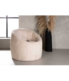 Fauteuil bouclette beige