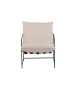 Fauteuil minimaliste métal et lin