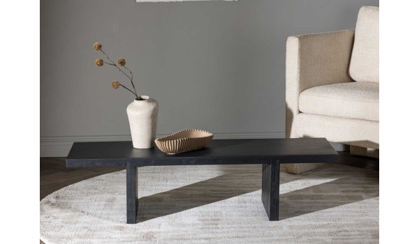 Table basse noir japandi