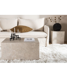 Table basse rectangulaire marbré