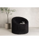 Fauteuil rond bouclette noir