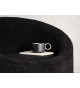 Fauteuil rond bouclette noir