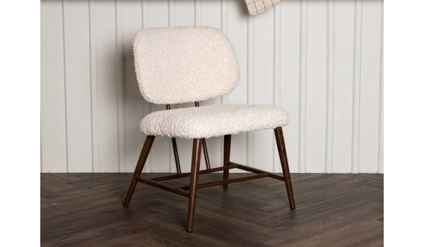 Fauteuil bouclette et métal
