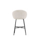 Fauteuils de bar tissu bouclette et métal