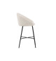 Fauteuils de bar tissu bouclette et métal