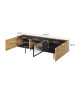Meuble TV 164 cm chêne artisanal
