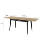 Table de repas extensible bois et métal