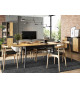 Table de repas extensible bois et métal