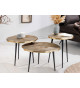 Tables basses design dorées et métal noir