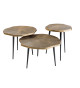 Tables basses design dorées et métal noir