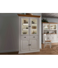 Vitrine cottage 4 portes avec led
