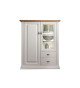 Commode vitrée en bois massif